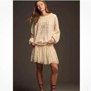 Pilot Cream Napoli 1976 Sweatshirt mini dress